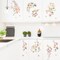 Pink Rose Hanging Vine Wall Decals – Floral Stickers for Nursery, Bedroom & Living Room, 14.17"x1.97"